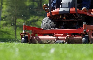 Lawn Mower in Use